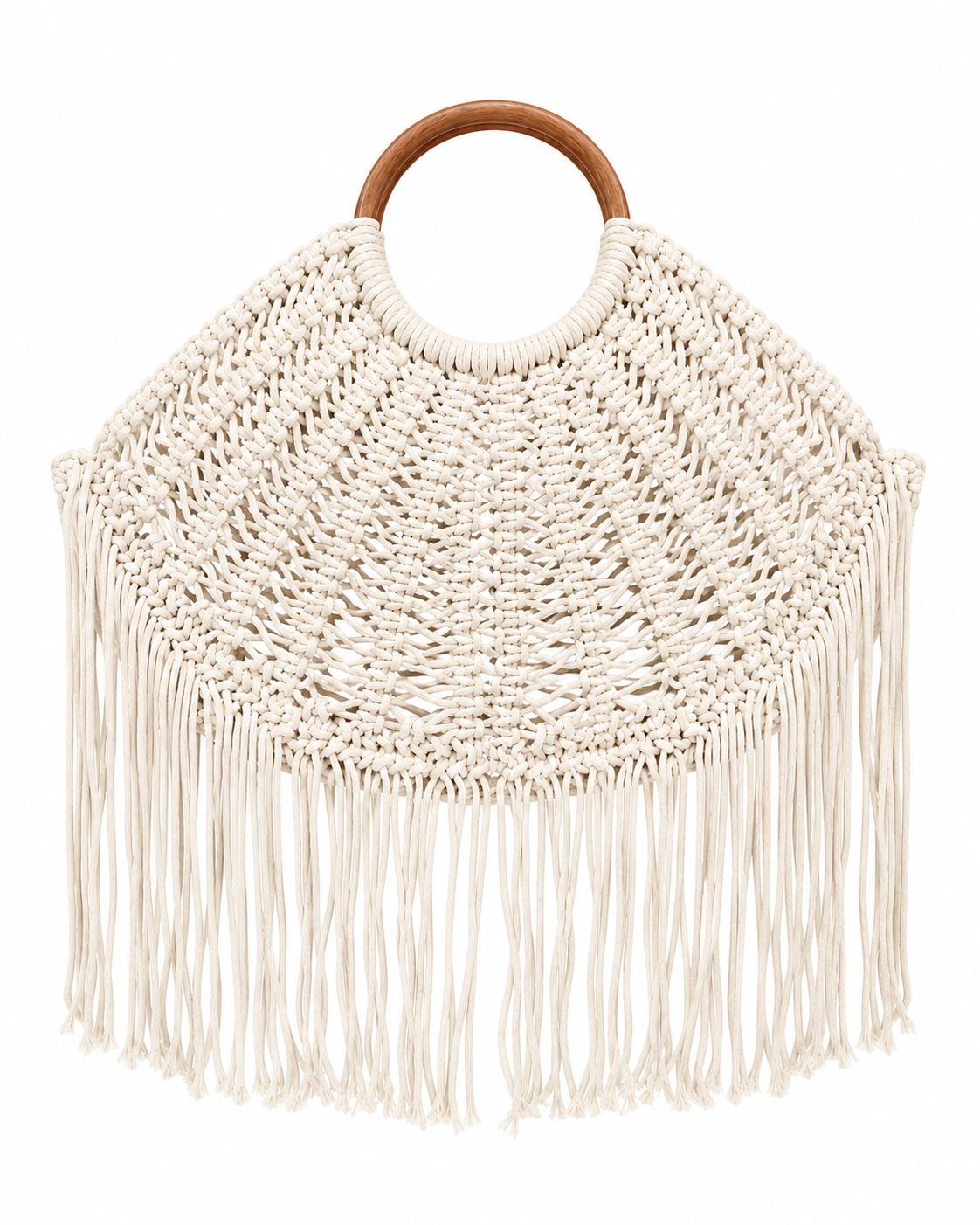 Ivory Boho Fringe Bag
