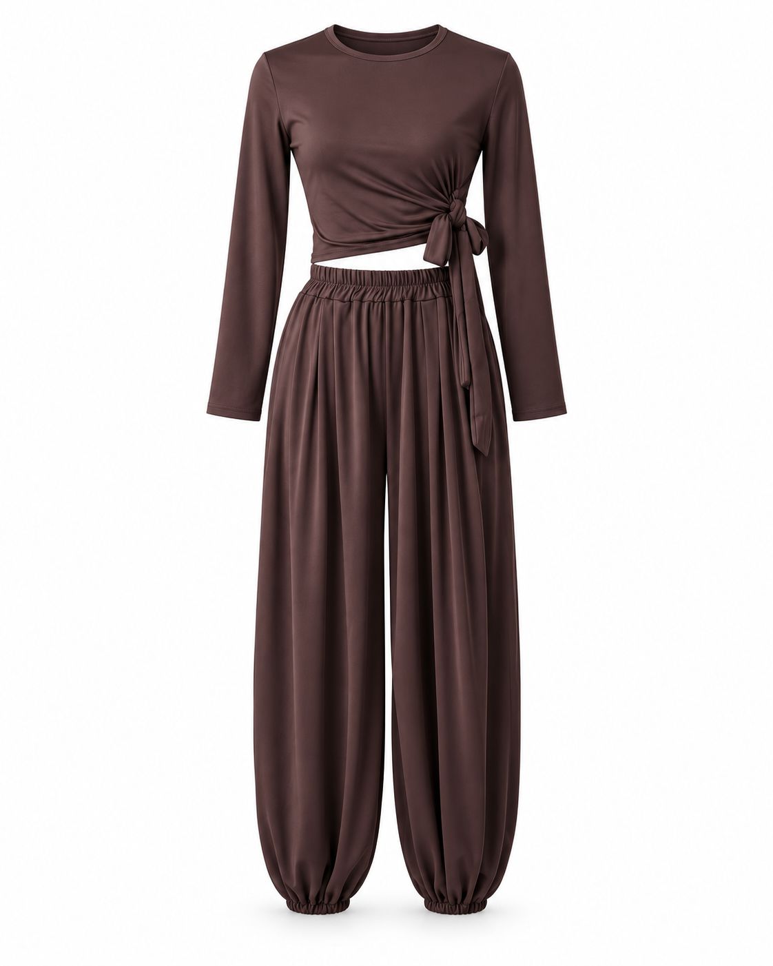 Chocolate Long Sleeve & Bubble Pant Set (One Size)