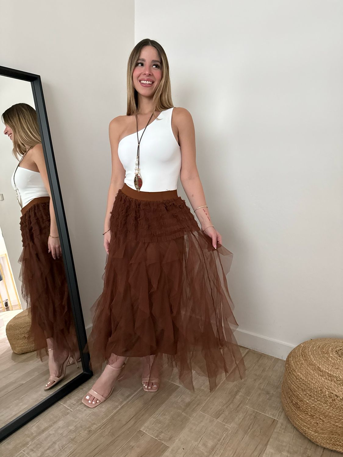 Mocha Tulle Dream Skirt One Size