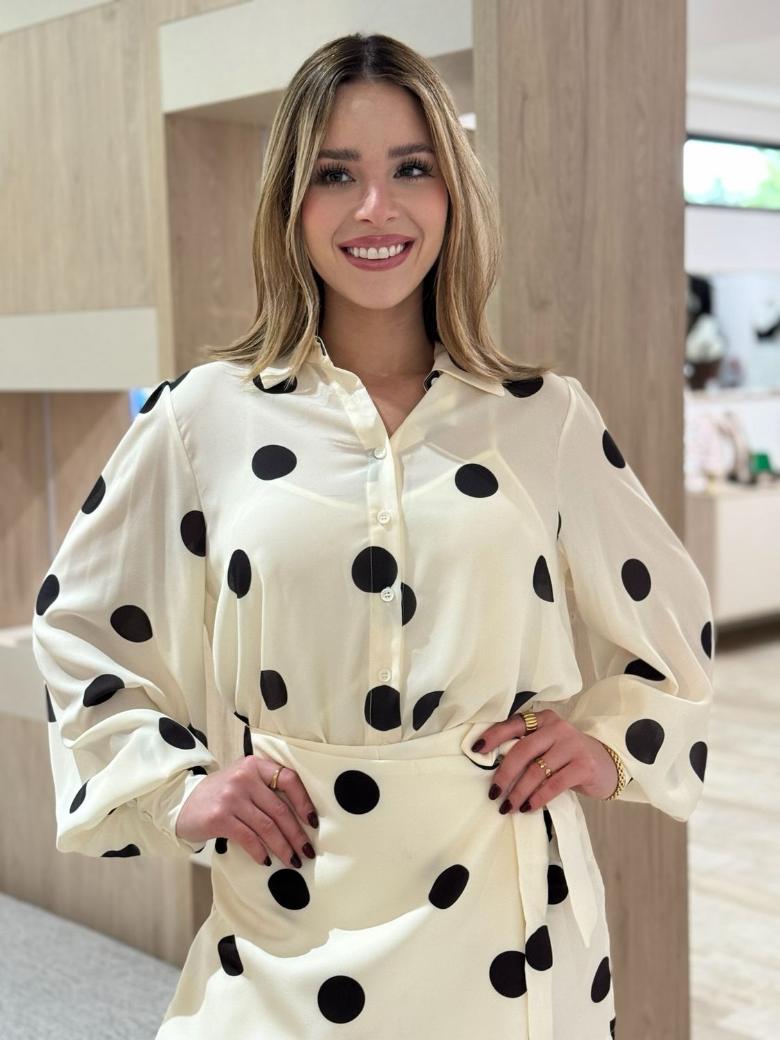 Timeless Chic Polka Dots Blouse