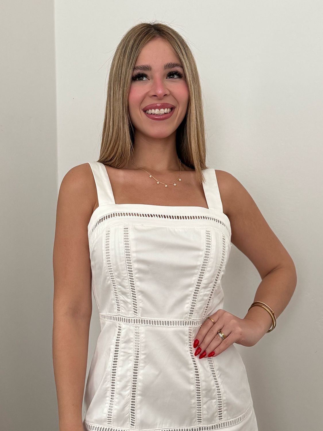 White Classic Eyelet Dress