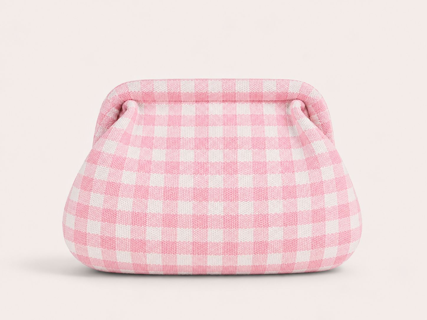 Pink Gingham Cloud Clutch