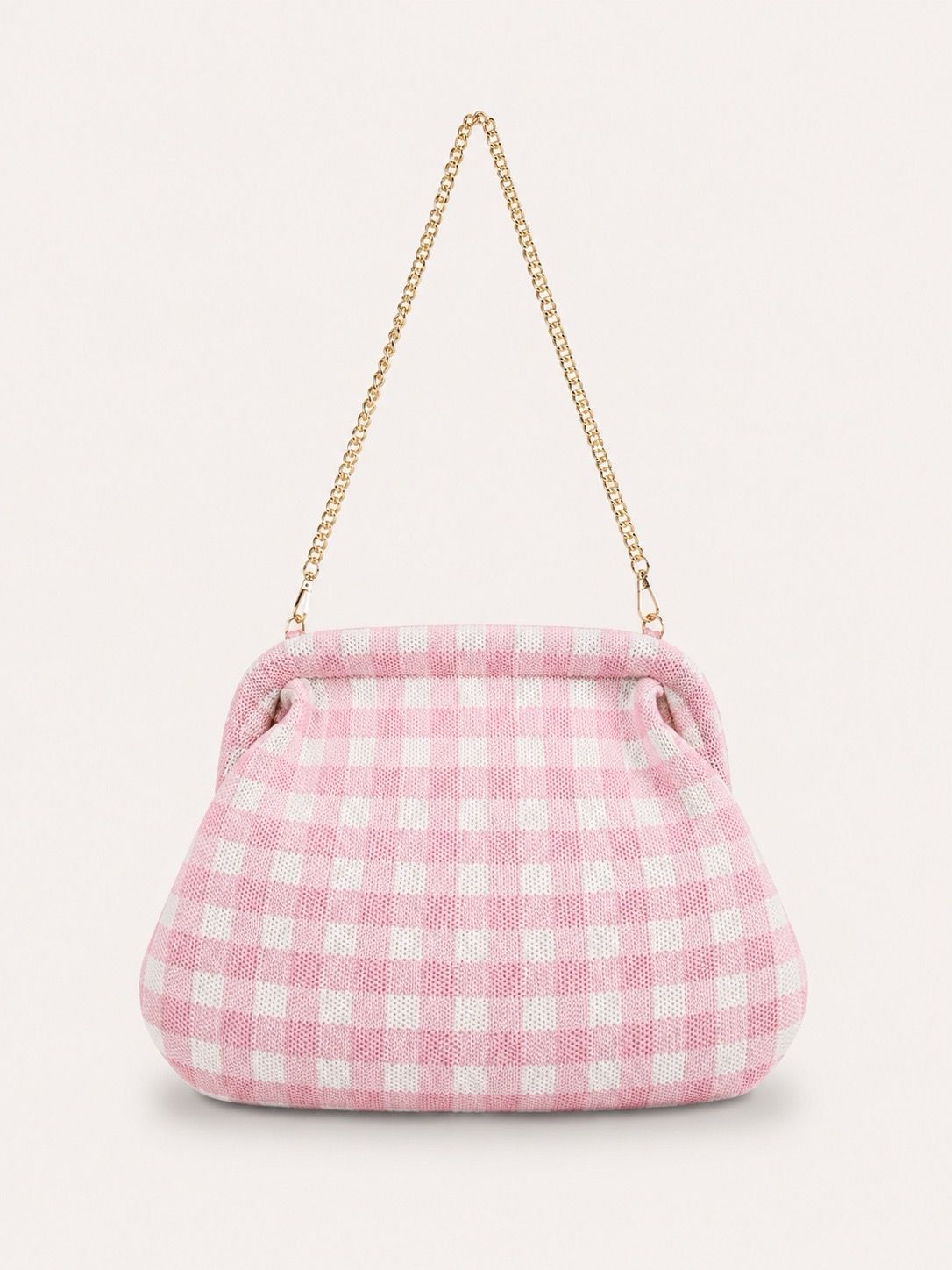 Pink Gingham Cloud Clutch