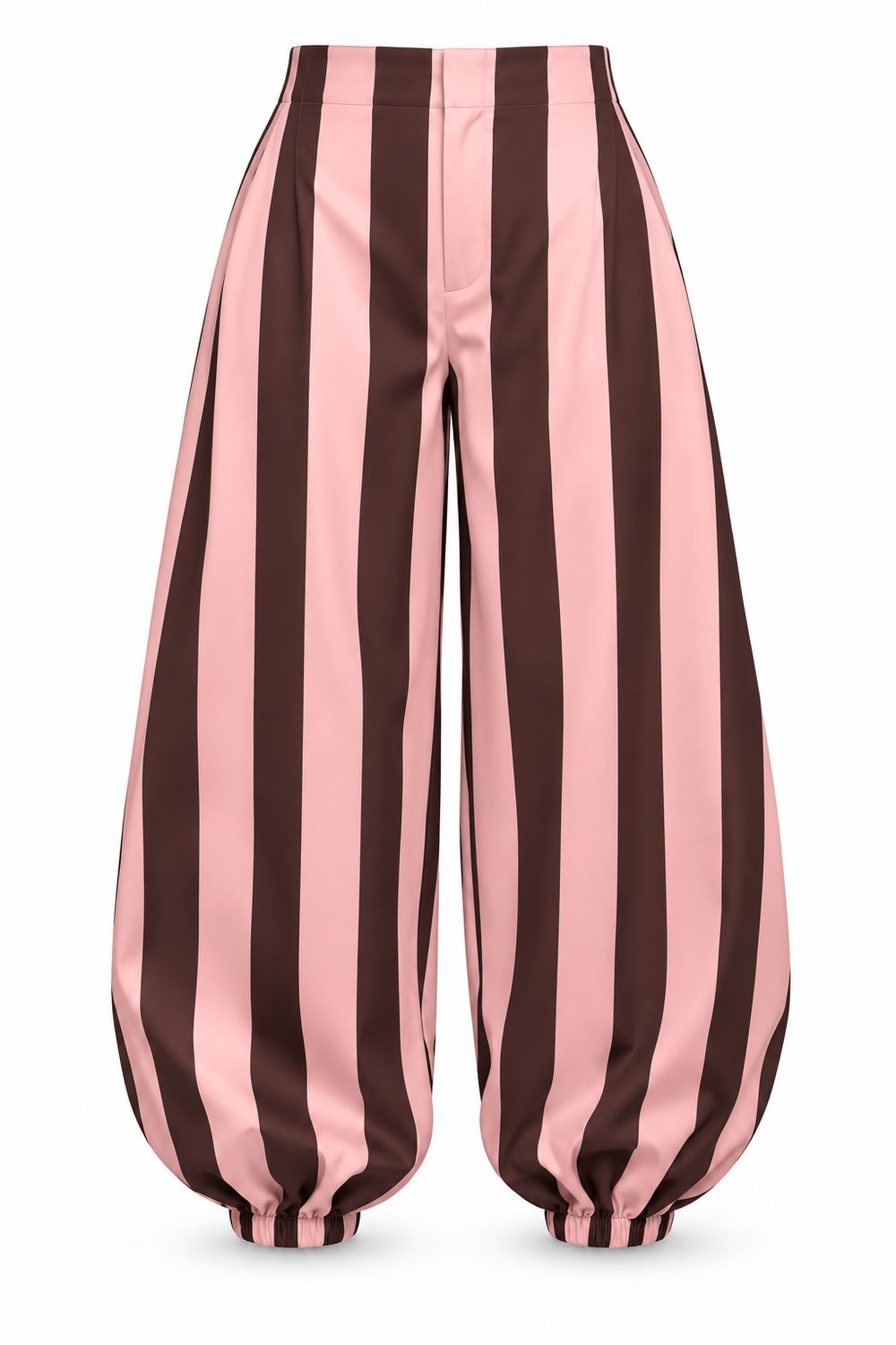 Chocolate Pink Stripes Balloon Pants (One Size)