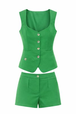 Kelly Green Vest & Short Set Kelly Green Vest & Short Set