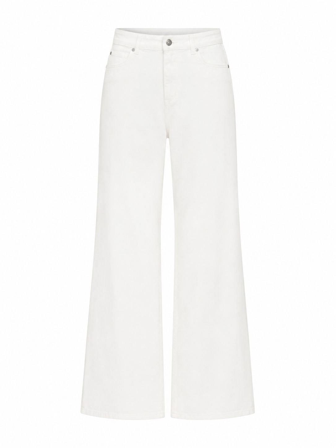 White Wide-Leg Denim Jeans