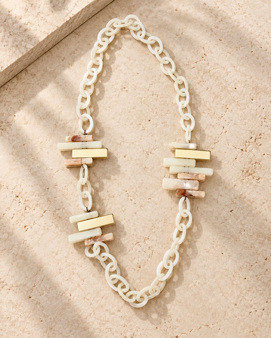 Ivory Geometric Chain Necklace