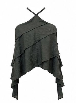 Olive Ruffle Top (One sizes)