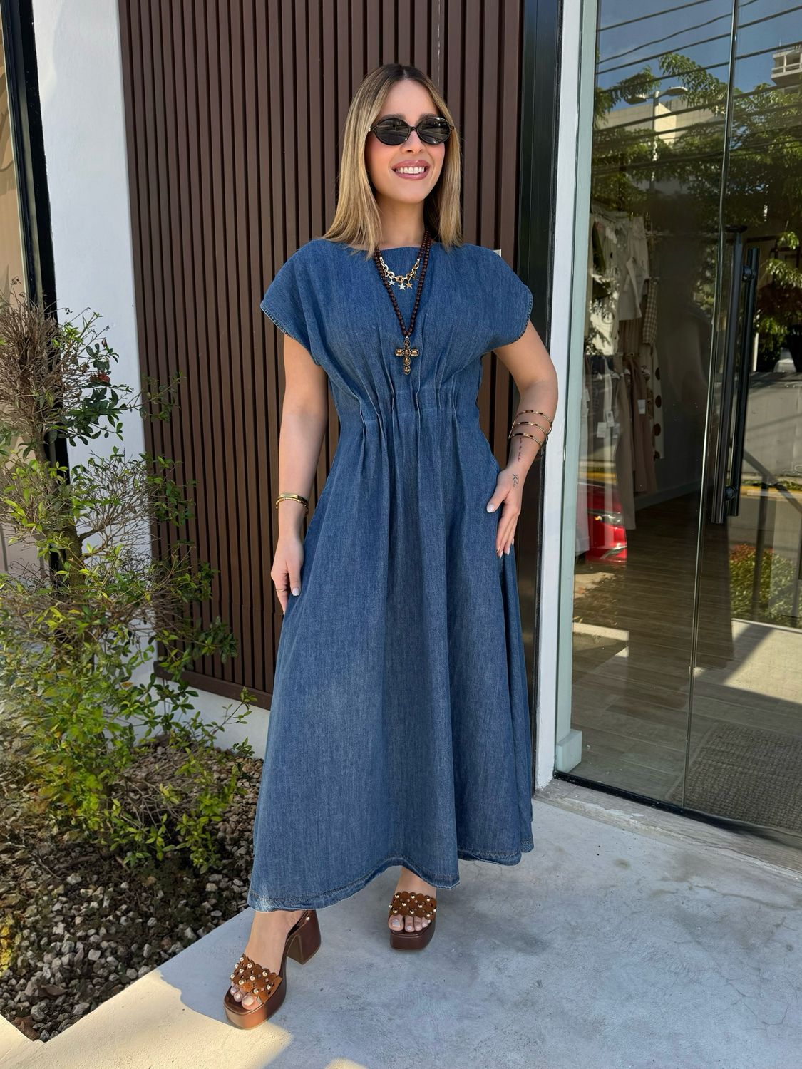 Denim Classic Midi Dress