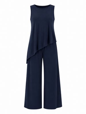 Navy Tunic Top & Pants Set