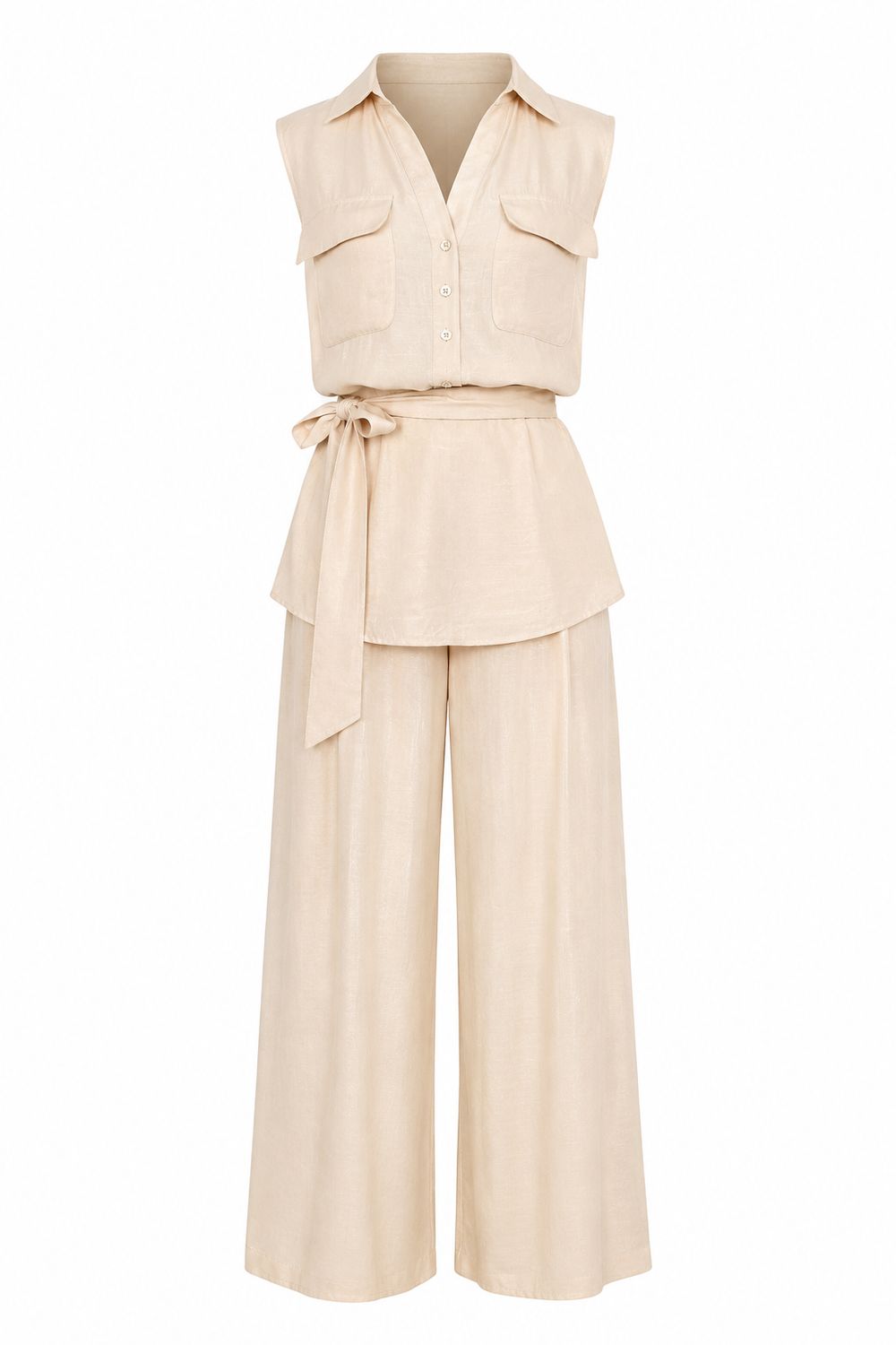 Vanilla Beige Top & Pant Set