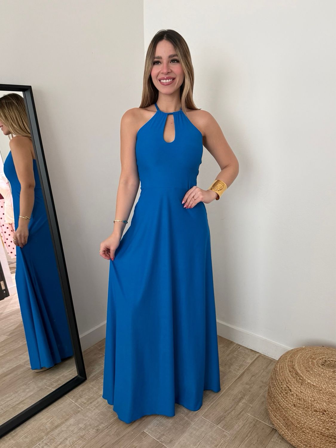 Vibrant Blue Maxi Dress By Pía