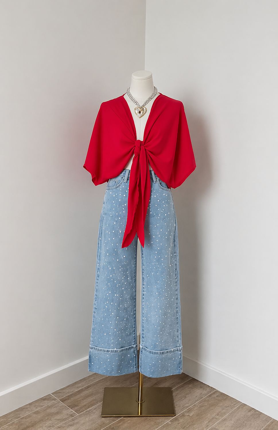 Red Dream Knot Blouse