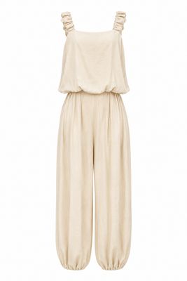 Ivory Balloon Style Top & Pant Set