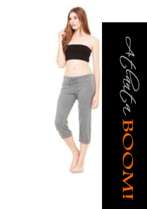 Ladies BLACK Capri Sweat Pant