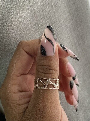 Black Glitter or White Swirls