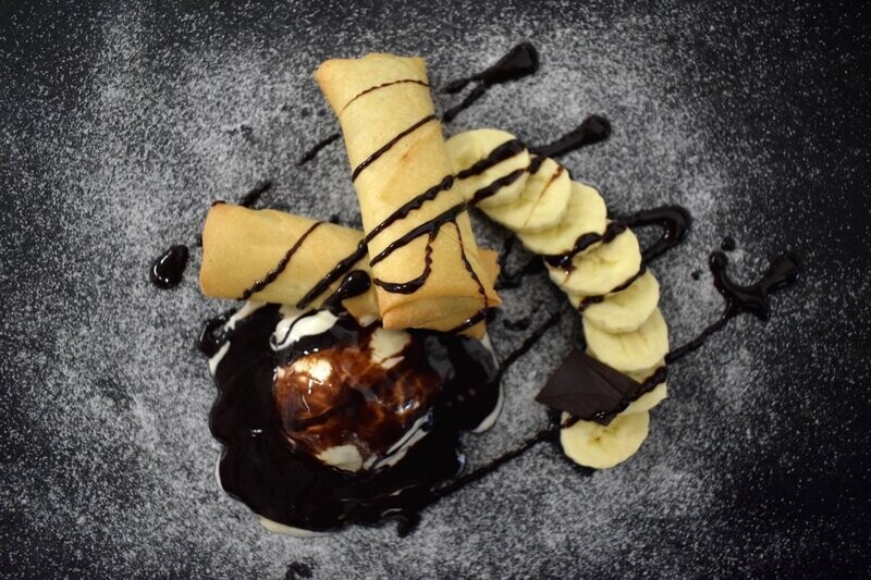 Sweet Rolls (8Stk.) - Banane Haselnusscreme, nicht vorfrittiert