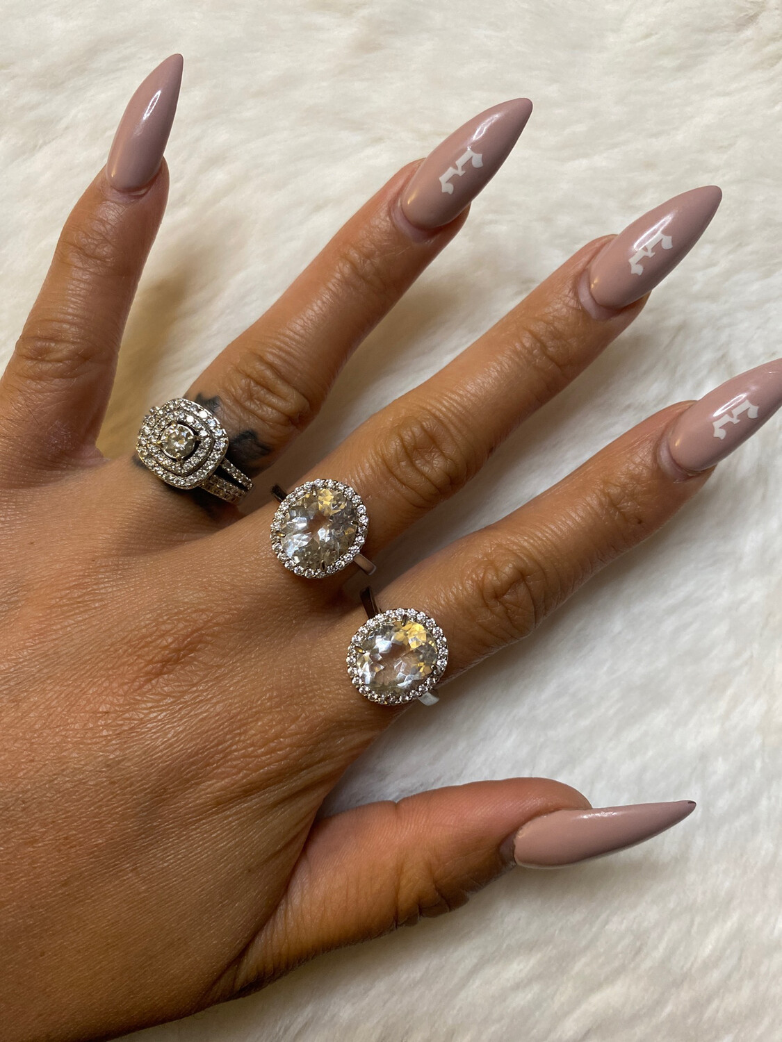 Clear Quartz - Faceted - Silver Alloy Adjustable Rings, Intuitively Select Your Ring Here: 1