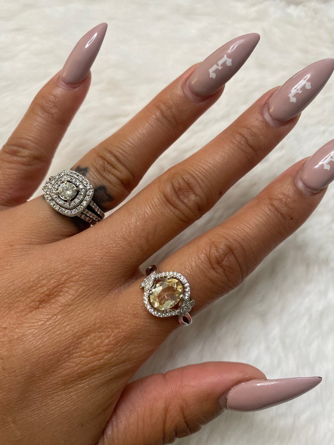Citrine - Faceted - Silver Alloy Adjustable Rings, Intuitively Select Your Ring Here: 1