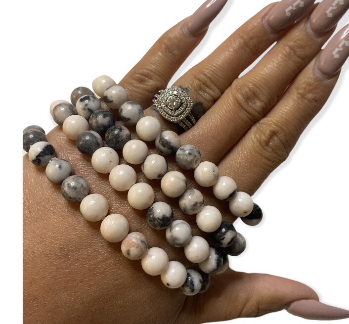 Pink Zebra Jasper Bracelets