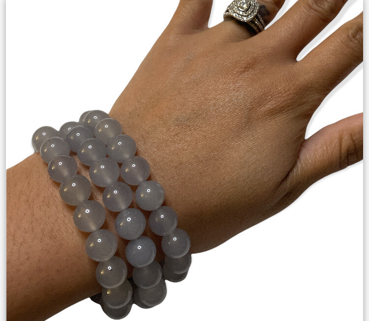 Natural Gray Agate Bracelets