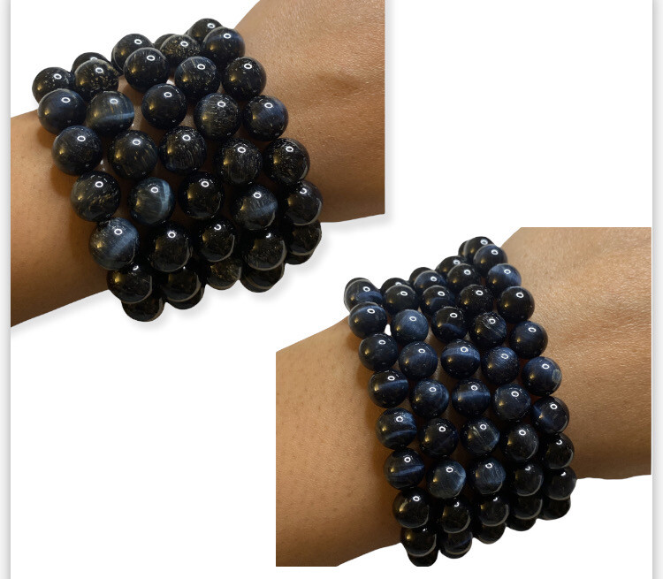 Natural Blue Tigers Eye Bracelets