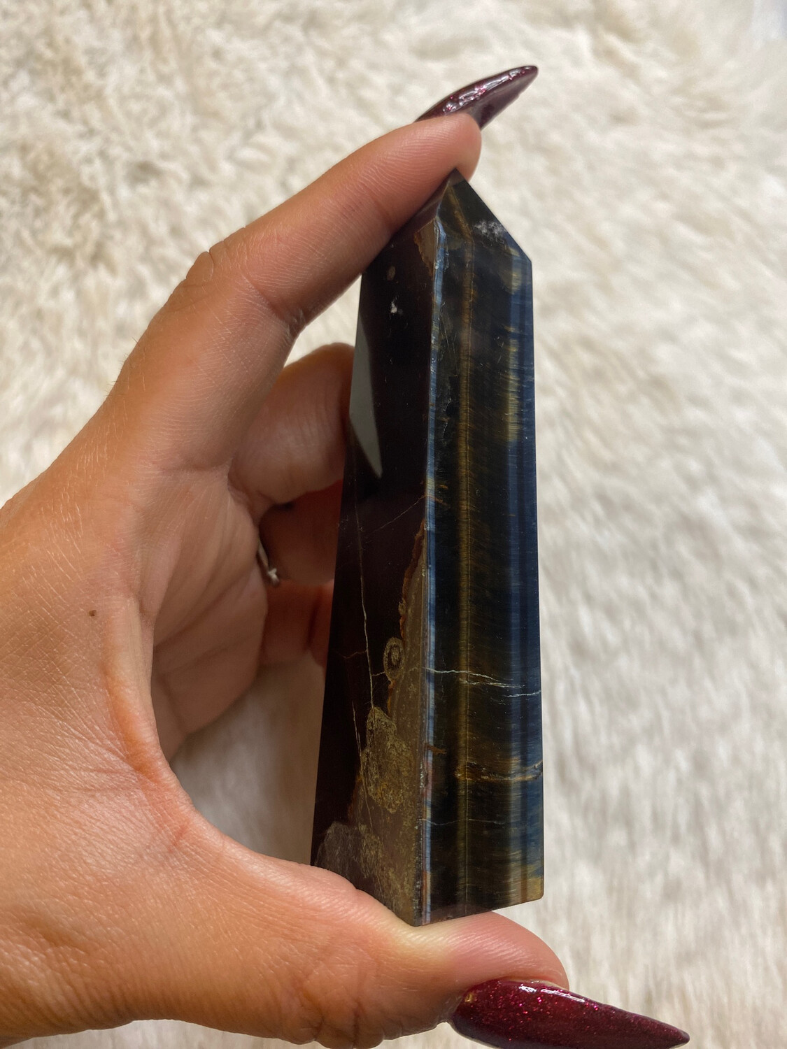 Natural Blue Tigers Eye Crystal Tower, Intuitively Select Your Tower Here: 1