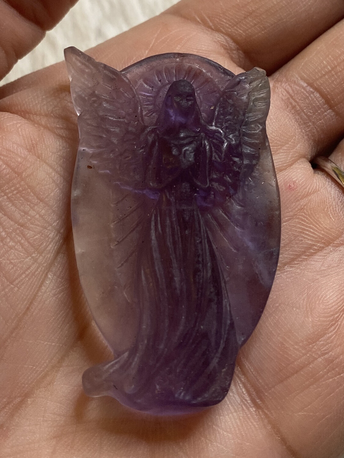Natural Angel Crystal Carvings, Intuitively Select Your Angel Here: Rainbow Fluorite