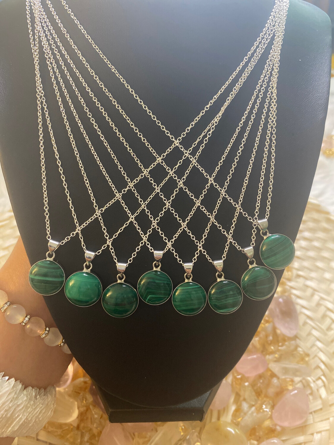 Malachite - Polished Pendant Necklace