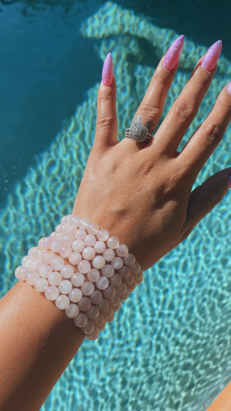 Aura Rose Quartz Bracelets