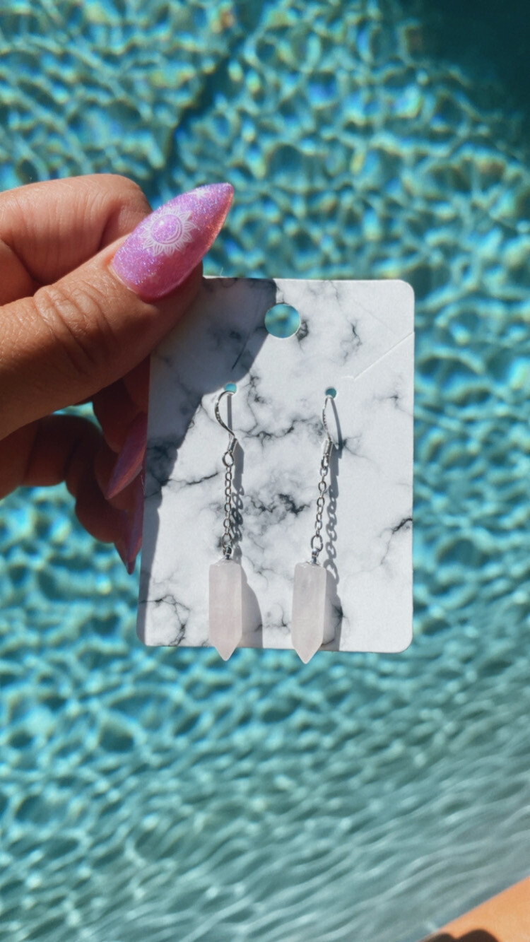 Rose Quartz Earrings
