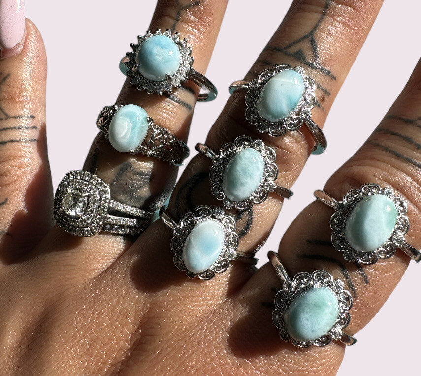 Larimar Adjustable Ring