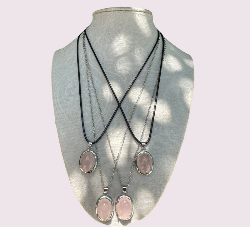 Star Rose Quartz Pendant Necklace