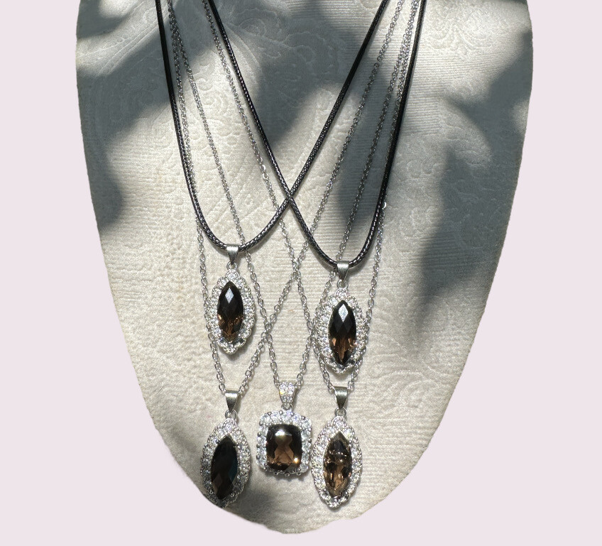 Smoky Quartz Pendant Necklace