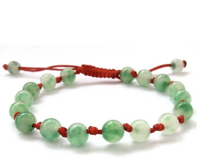 Green Jade Prosperity & Protection Adjustable Bracelet