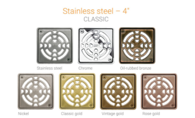 Kerdi-Drain 4 in. Stainless Steel Grate