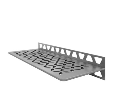 Schluter®-SHELF-W RECTANGULAR WALL FLORAL BRUSH STAINLESS STEEL Schluter®-SHELF-W RECTANGULAR WALL FLORAL BRUSH STAINLESS STEEL