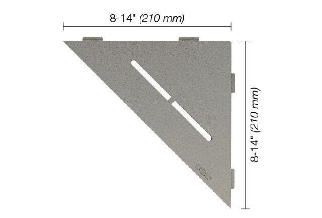 Schluter®-SHELF-E, Product Type: Shelf, Material: Aluminum, Finish: (TSSG) Stone Grey, Shelf Shape: Triangular, Shelf Design: Pure