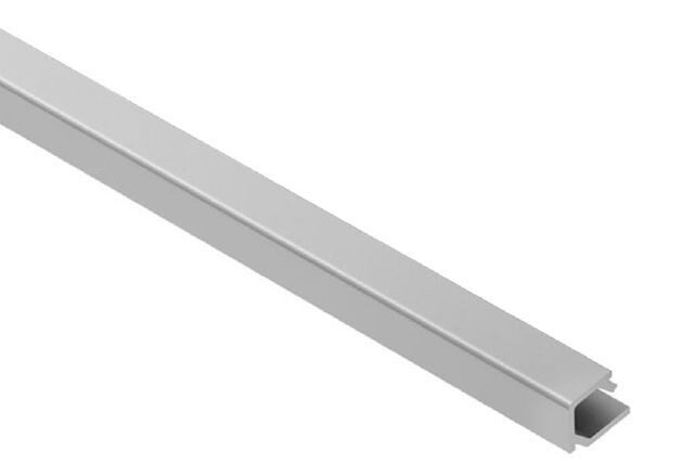 Schluter®-QUADEC-K, Product Type: Profile, Material: Aluminum, Finish: Satin Anodized, Length: 250cm (8&#39; 2-1/2&quot;), Height: 12.5mm (1/2&quot;)