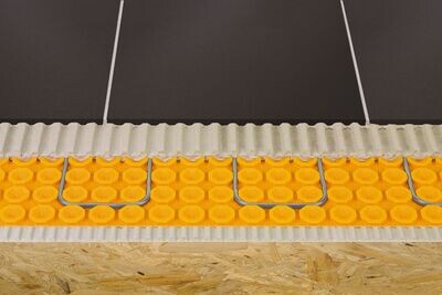 DITRA-HEAT uncoupling and waterproofing membrane