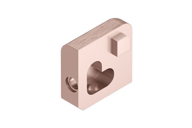 Jolly - Brushed Copper Anodized Aluminum Outside Corner AKGB, Height: 6mm - 1/4&quot;