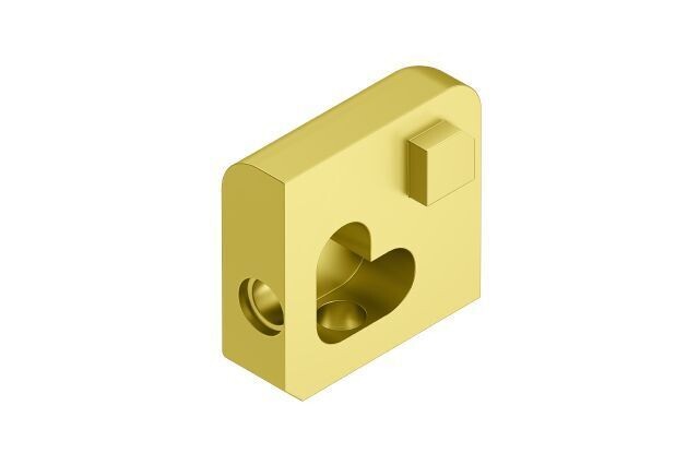 Jolly - Satin Brass Anodized Aluminum Outside Corner AM, Height: 6mm - 1/4&quot;