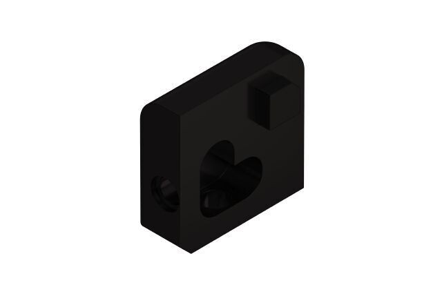 Jolly - Bright Black Anodized Aluminum Outside Corner AGSG, Height: 6mm - 1/4&quot;