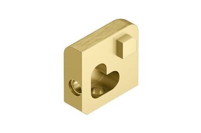 Jolly - Brushed Brass Anodized Aluminum Outside Corner AMGB, Height: 6mm - 1/4&quot;