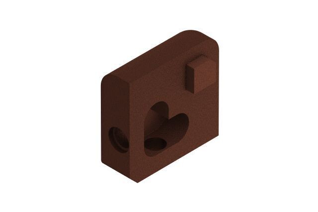 Jolly - Rustic Brown Textured Color-Coated Aluminum Outside Corner TSR, Height: 6mm - 1/4&quot;