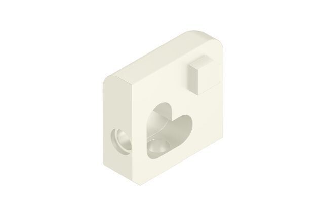 Jolly - White Color-Coated Aluminum Outside Corner W, Height: 6mm - 1/4&quot;