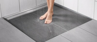 Schluter Kerdi Linear Shower Tray 48x48 – Center Outlet, Pre-Sloped EPS Pan With Integrated Waterproofing For Curbless Showers