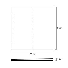 Kerdi-Shower Tray with Perimeter linear drain placement - 55x55