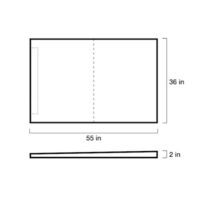 Kerdi-Shower Tray with Perimeter linear drain placement - 36x55