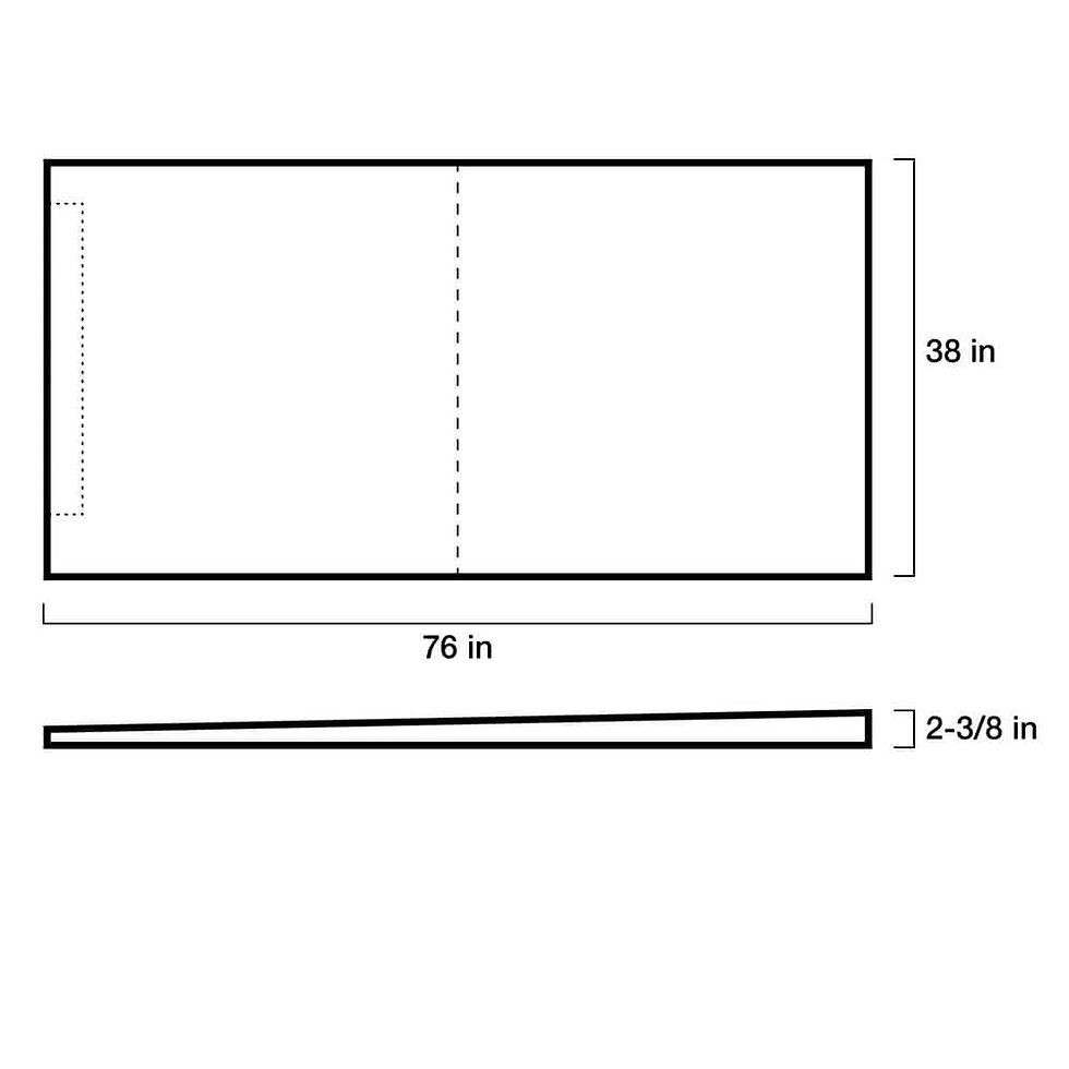 Kerdi-Shower Tray with Perimeter linear drain placement - 38x60